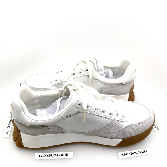 NIB Sam Edelman Layla Women’s Sneakers Color: WHITE SUEDE NYLON Size: 8.5W - Picture 12 of 17